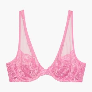 NEW Savage X Fenty Lace and Mesh Unlined Bra